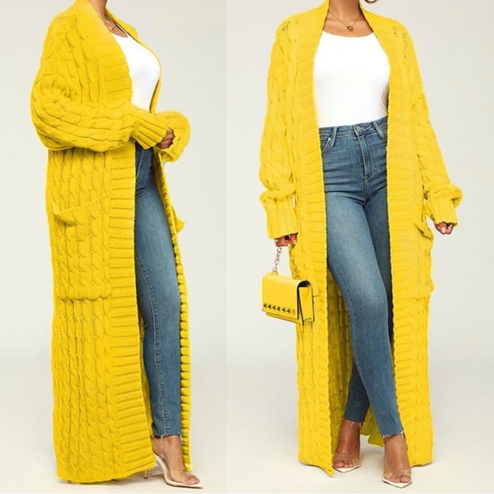 Cable Cardigan Sweater
